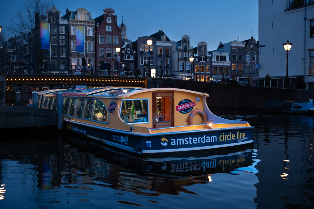 Canal Cruise Winter deck evening candlelight