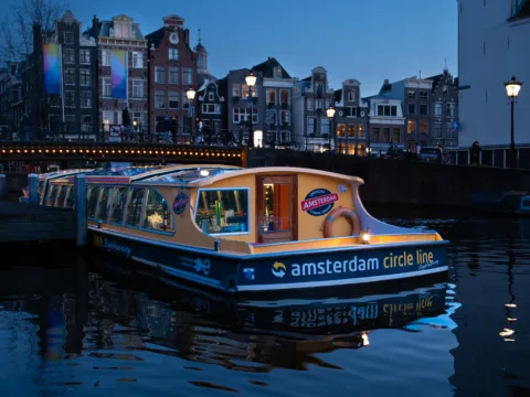 Canal Cruise Winter deck evening candlelight