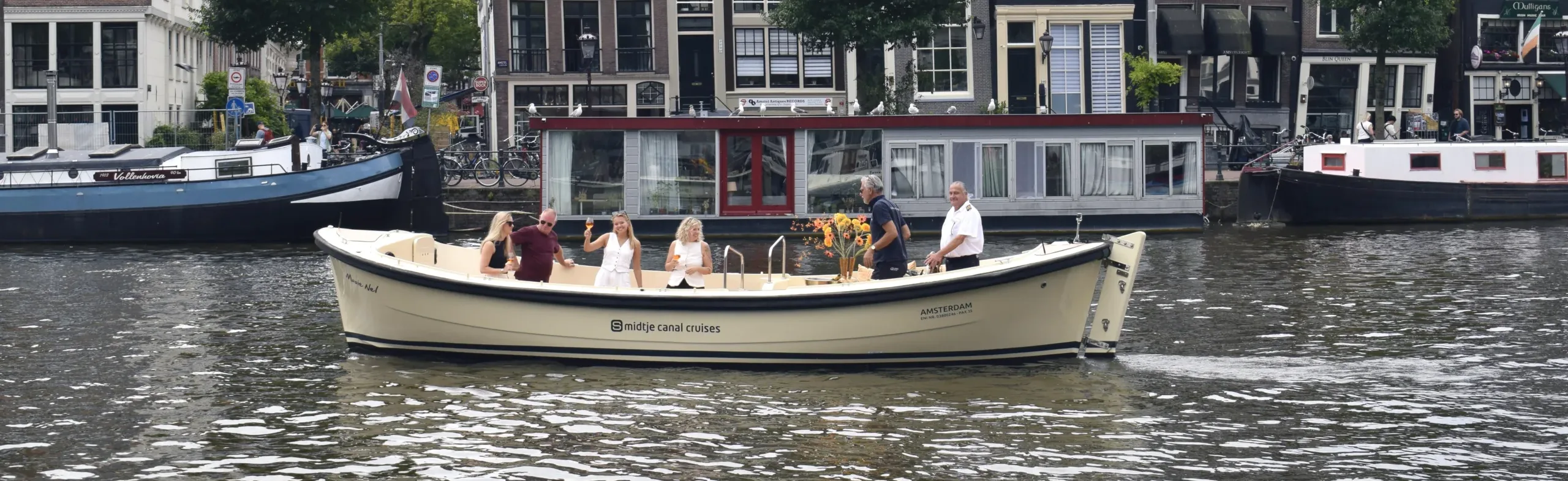 Smidtje Canal Cruises Amsterdam - Open sloep rondvaart door Amsterdam hero
