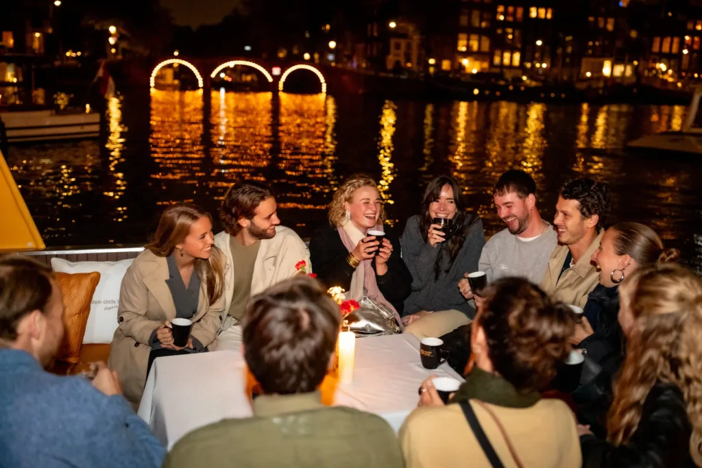 Evening winter lights cruise amsterdam